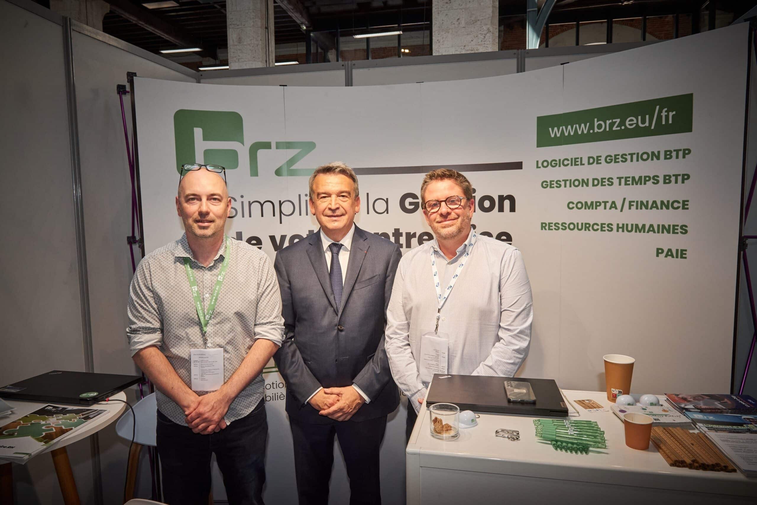 Photo de Olivier Salleron sur le stand de BRZ France lors du congrès de la FFB