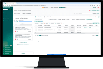 caputre d'écran de la plateforme pennylane et de la page partage expert comptable